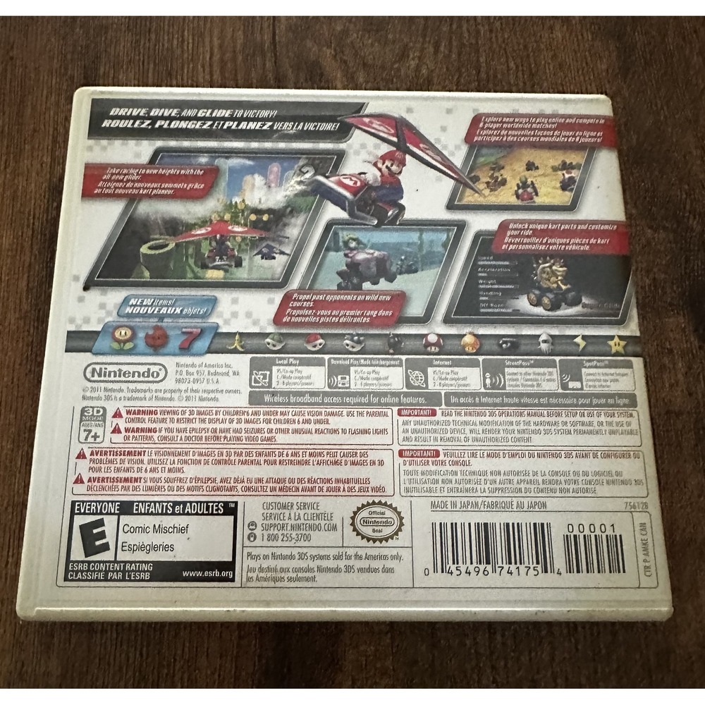 Nintendo 3DS Mario Kart 7 (Case Only with Super Smash Bros. Manual) - Picture 3 of 3